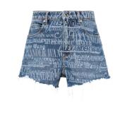 Alexander Wang Bite Short Shredded Logo Blue, Dam