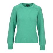 A.p.c. Grön Stickad Tröja Aw20 Green, Dam