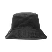 Acne Studios Svart Twill Logo Bucket Hat Black, Herr