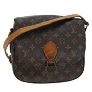 Louis Vuitton Vintage Pre-owned Canvas axelremsvskor Brown, Dam