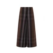 Burberry Bruna Högmidjade Byxor Aw23 Brown, Dam