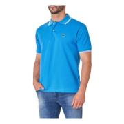 Lacoste Randig Krage Pikétröja Blue, Herr