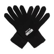 Moschino Handskar med logotyp Black, Unisex