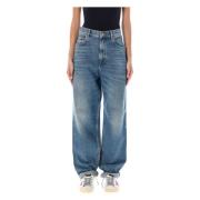 Golden Goose Kim Denim Wide Leg Jeans Blue, Dam