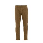 BomBoogie Slim Fit Corduroy Chino Byxor Brown, Herr