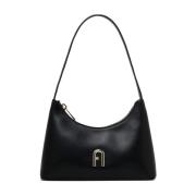 Furla Svart Diamond Mini Axelväska Black, Dam