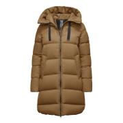 BomBoogie A-linje Nylon Dunjacka med Huva Brown, Dam