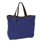 Prada Vintage Pre-owned Canvas totevskor Blue, Dam