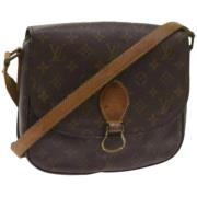 Louis Vuitton Vintage Pre-owned Canvas axelremsvskor Brown, Dam