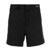 Msgm Svarta Casual Shorts för Män Black, Herr