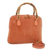 Gucci Vintage Pre-owned Mocka handvskor Orange, Dam