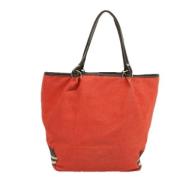 Burberry Vintage Pre-owned Canvas handvskor Red, Dam