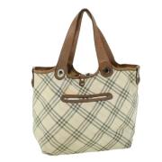 Burberry Vintage Pre-owned Canvas handvskor Beige, Dam