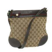 Gucci Vintage Pre-owned Canvas gucci-vskor Beige, Dam