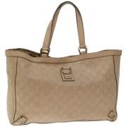 Gucci Vintage Pre-owned Canvas totevskor Beige, Dam