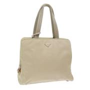 Prada Vintage Pre-owned Nylon handvskor Beige, Dam