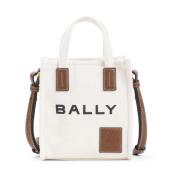 Bally Beige & Neutral Damhandväska White, Dam