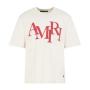 Amiri Vit T-shirt Höj Stil White, Herr