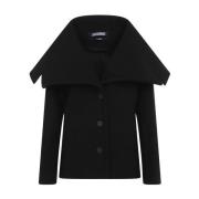 Jacquemus Svarta Kappor för Kvinnor Aw24 Black, Dam