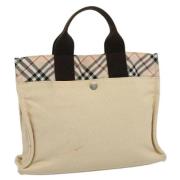 Burberry Vintage Pre-owned Canvas handvskor Beige, Dam