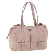 Prada Vintage Pre-owned Nylon totevskor Pink, Dam