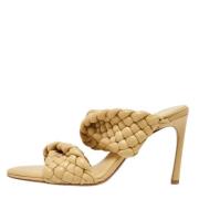 Bottega Veneta Vintage Pre-owned Laeder sandaler Yellow, Dam