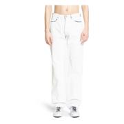 Maison Margiela Vit Målad Denim 5-Ficka Jeans White, Herr