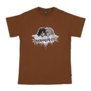 Propaganda Brun Herr Tee med Broderat Logotyp Brown, Herr