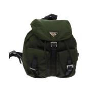 Prada Vintage Pre-owned Nylon ryggsckar Green, Dam