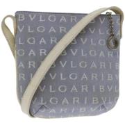 Bvlgari Vintage Pre-owned Canvas axelremsvskor Blue, Dam