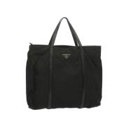 Prada Vintage Pre-owned Nylon handvskor Black, Dam