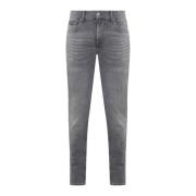 7 For All Mankind Slimmy Tapered Stretch Tek Jeans Gray, Herr