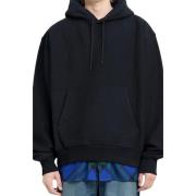 Burberry Svart Oversized Hoodie med Känguruficka Black, Herr