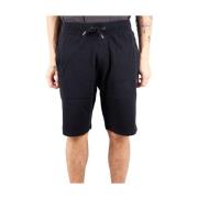 Cerruti 1881 Svarta Jersey Shorts - Rak passform Black, Herr