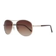 Guess Brun Gradient Aviator Solglasögon Yellow, Dam