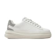 Guess Lädersneakers med strass - Elbina White, Herr