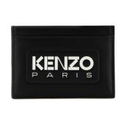 Kenzo Stilren Svart Läderkorthållare Black, Dam