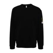 Moschino Svart Logo Print Crew Neck Sweater Black, Herr