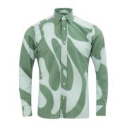 Tom Ford Grön Bomull Button-Up Skjorta Green, Herr