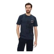 Aeronautica Militare Kortärmad T-shirt för män Blue, Herr