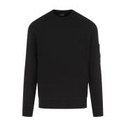 C.p. Company Svart Sweatshirt Höj Stil Aw24 Black, Herr