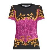 Versace Jeans Couture T-shirt med logotyp Pink, Dam