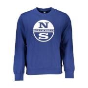 North Sails Blå Crew Neck Logo Sweatshirt Blue, Herr