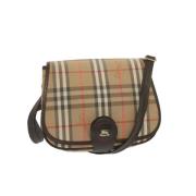 Burberry Vintage Pre-owned Canvas axelremsvskor Beige, Dam