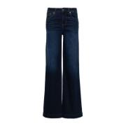 Liu Jo Blå Denim Wide Leg Jeans Blue, Dam