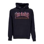 Thrasher Dubbel Flam Neon Huva Sweatshirt Black, Unisex