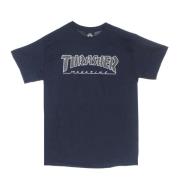 Thrasher Navy/Black T-shirt Kortärmad Crew Neck Blue, Unisex