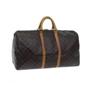 Louis Vuitton Vintage Pre-owned Belagd canvas handvskor Brown, Dam