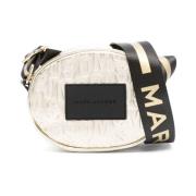 Marc Jacobs Guld Logo Print Axelväska Beige, Dam