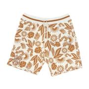 New Era Blommig MLB Tracksuit Shorts Brown, Herr